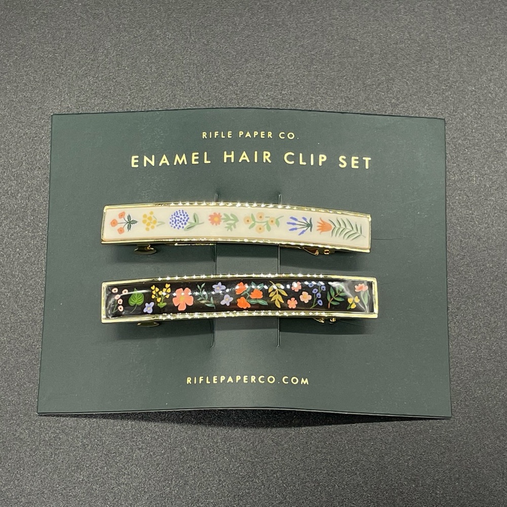 Rifle Paper Co Enamel Hair Clip Set